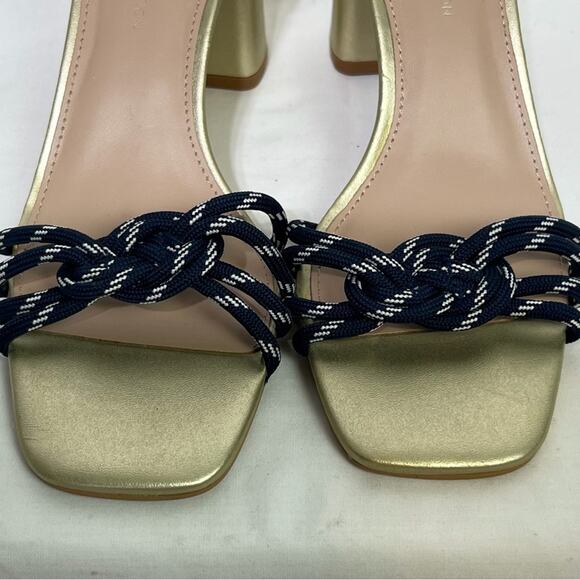BCBGeneration Telila Gold Rope Block Heel Sandal 6.5 NWT - Picture 4 of 9